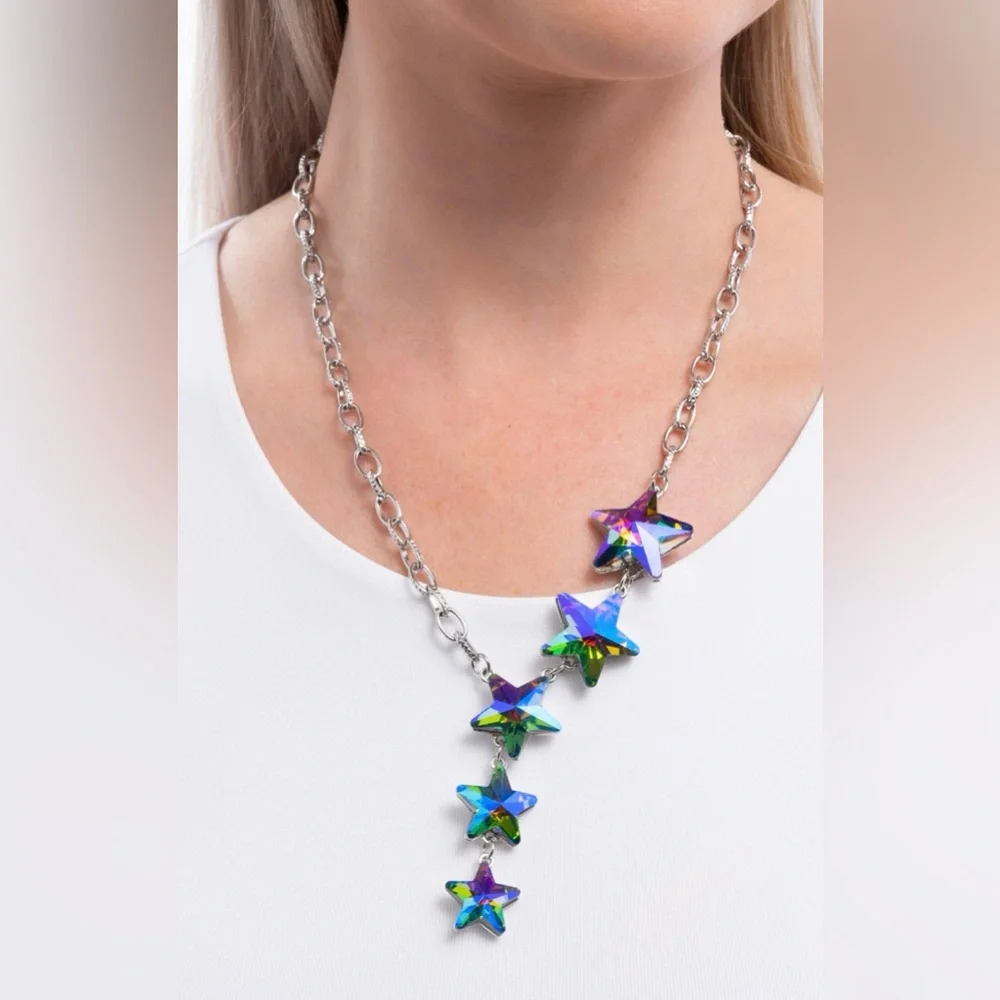 Oil spill Star Necklace - Picture 2 of 2
